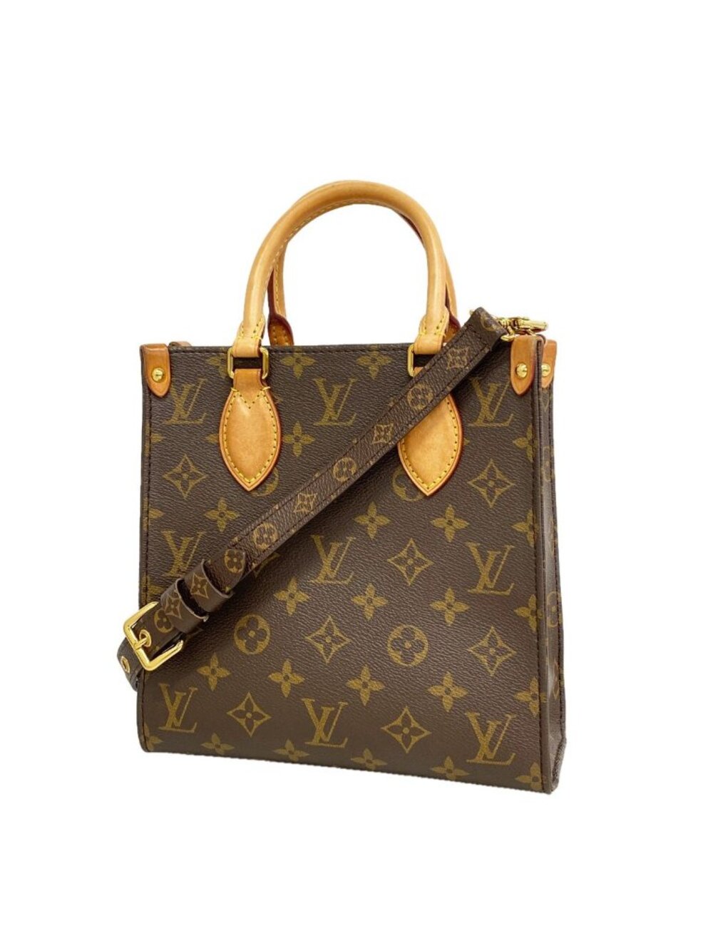 Louis Vuitton Tote Bag Monogram Sac Plat BB Brown 2-Way